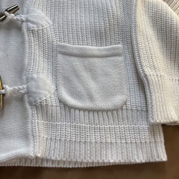 Lauren Ralph Lauren Cardigan‎ Toggle Gold Buttons Cotton Ivory Classic Cozy XL - Picture 7 of 10